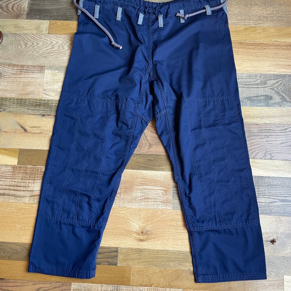Elite Martial Arts A4 Navy BJJ Gi Pants Reinforced Knees Drawstring